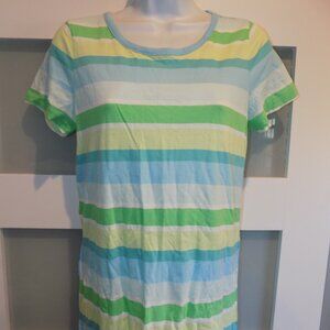 J. CREW Striped Crew Neck SS T-Shirt Multi Color Size S Women's READ BELOW